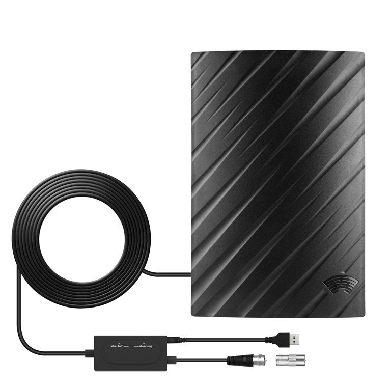 Långdistans HDTV Antenn för Inomhusbruk – 600 Miles Räckvidd, 4K/1080P-kompatibel med 5m Koaxialkabel