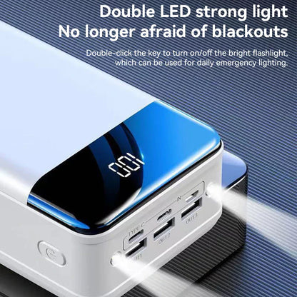 100000mAh Powerbank med Supersnabb Laddning – Perfekt för Resor, Camping och Nödsituationer