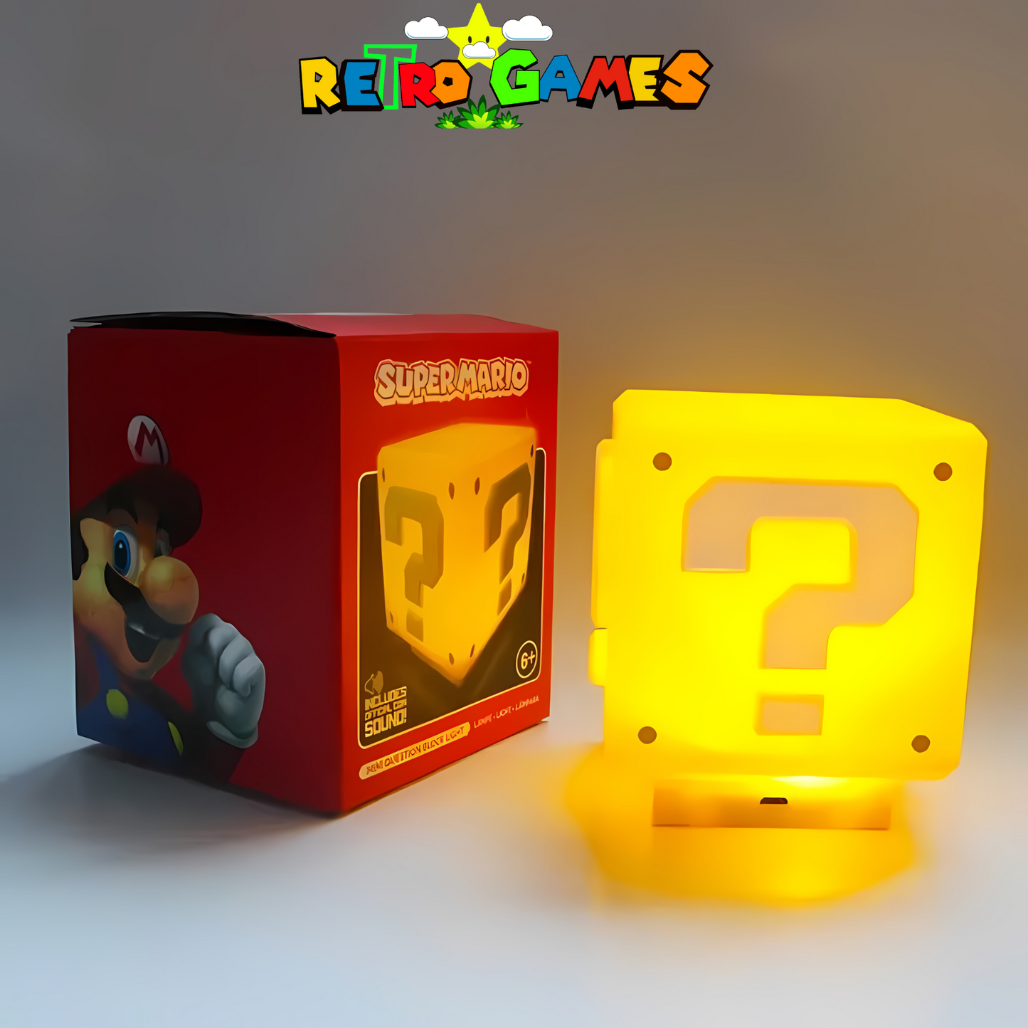 RetroLight – Super Mario Frågeteckenlampa – Nostalgi & Magi för Hemmet
