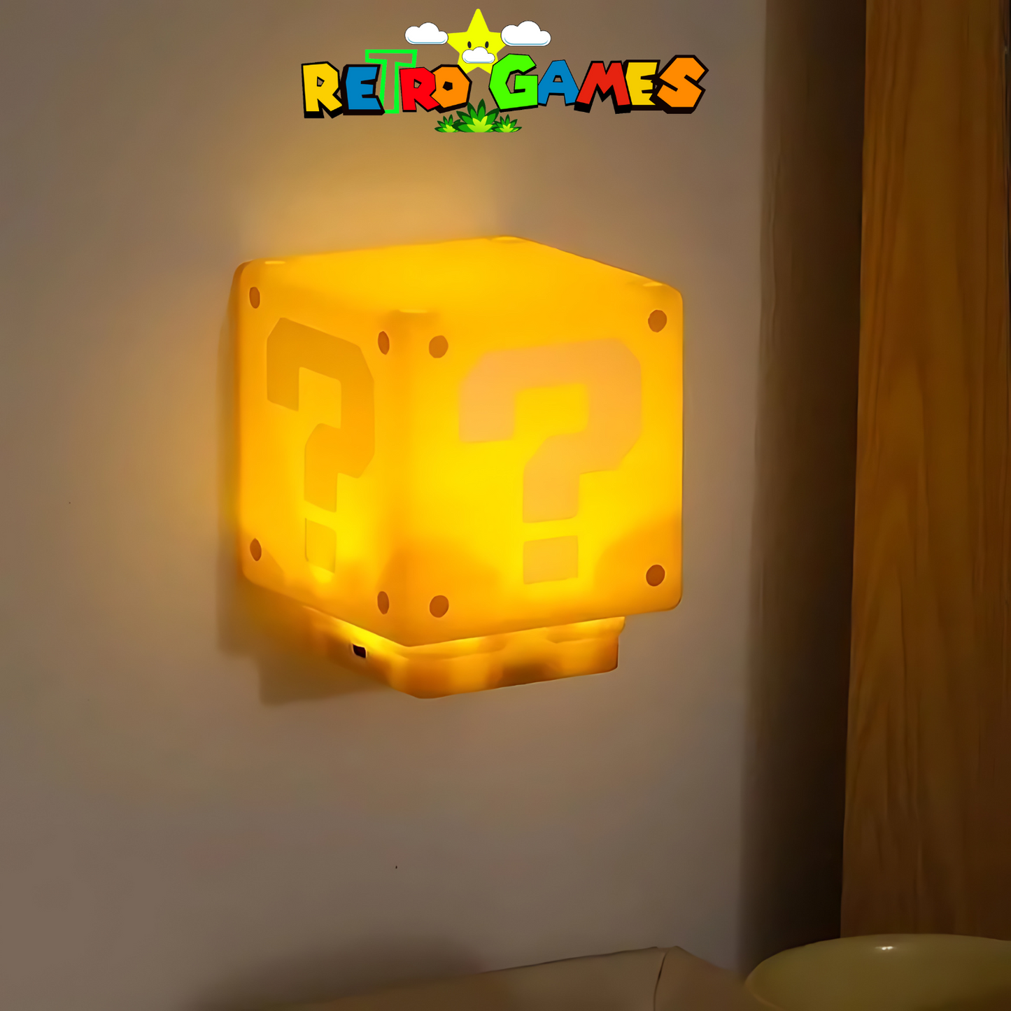 RetroLight – Super Mario Frågeteckenlampa – Nostalgi & Magi för Hemmet