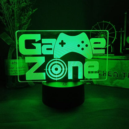 3D Kristall Gamer Lampa med Fjärrkontroll – 16 Färger & Uppladdningsbar