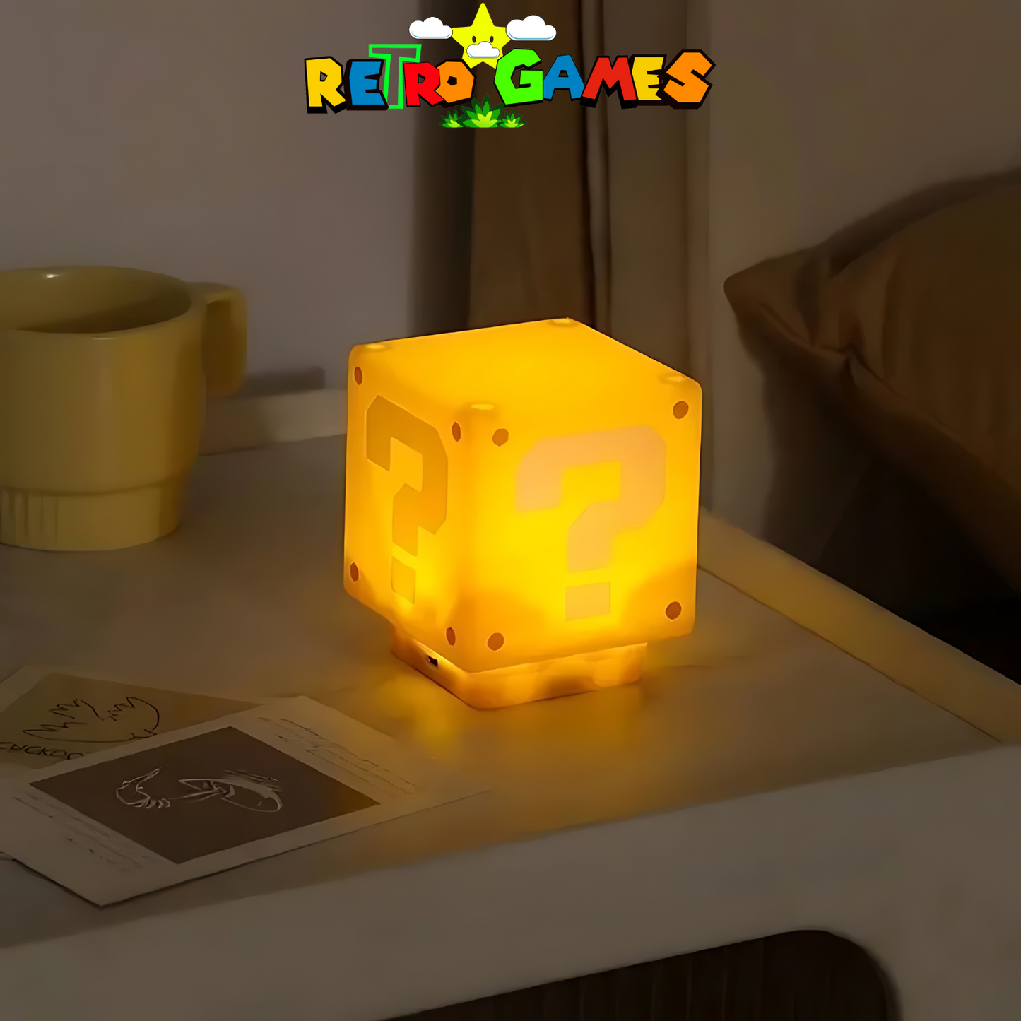 RetroLight – Super Mario Frågeteckenlampa – Nostalgi & Magi för Hemmet