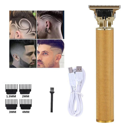 Trådlös hårtrimmer med T-blad – Professionell kontur- och detaljtrimmer för frisör och hemmabruk