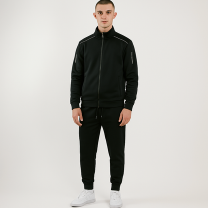 Träningsset för Herr – Andningsbart 2-delat Set med Dragkedja & Fickor | Komfort & Stil i S–6XL