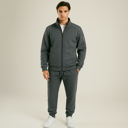Träningsset för Herr – Andningsbart 2-delat Set med Dragkedja & Fickor | Komfort & Stil i S–6XL