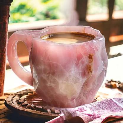 Kaffekoppar i mineralkristall