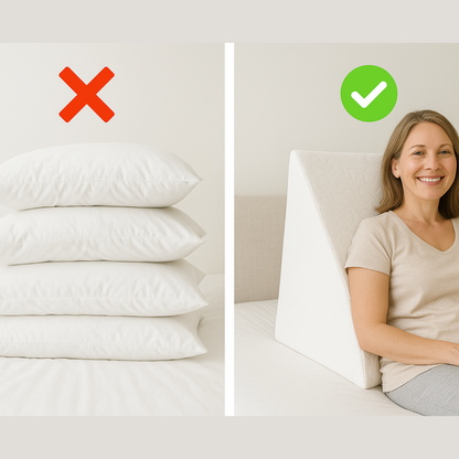 Kilkudde för Reflux, Återhämtning & Blodcirkulation – Ergonomisk Triangelformad Sovkudde för Rygg- och Nackstöd