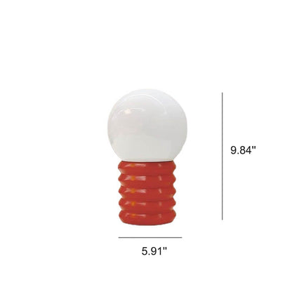 Vintage Orange Bordslampa i Glas – Retro Belysning med Tidlös Stil – Perfekt för Sovrum, Vardagsrum & Arbetsrum