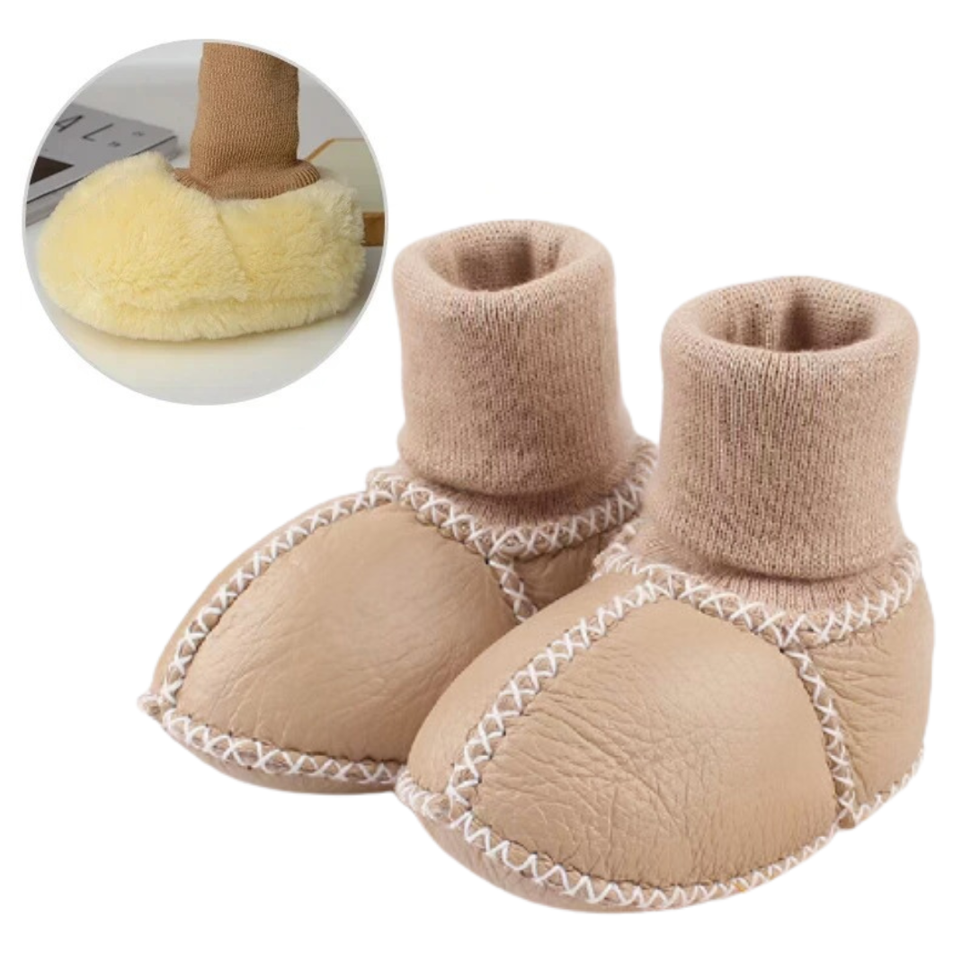 Mini Fashion Vinter­babyskor – Halkfria & Varmfodrade Tofflor för Små Barn | Mjuk Bomull & Ull 0–14 mån