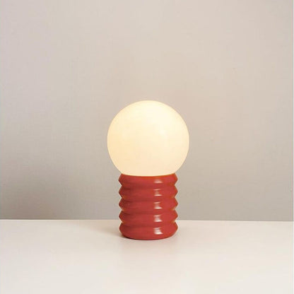 Vintage Orange Bordslampa i Glas – Retro Belysning med Tidlös Stil – Perfekt för Sovrum, Vardagsrum & Arbetsrum