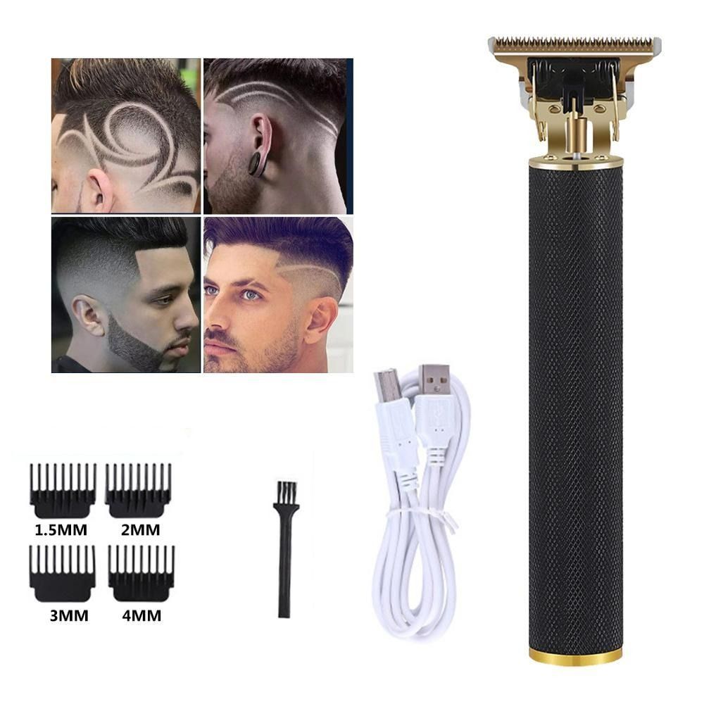 Trådlös hårtrimmer med T-blad – Professionell kontur- och detaljtrimmer för frisör och hemmabruk