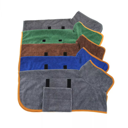 Absorberande Hundbadrock – Mjuk & Justerbar Torkrock för Hundar (XS–XL)