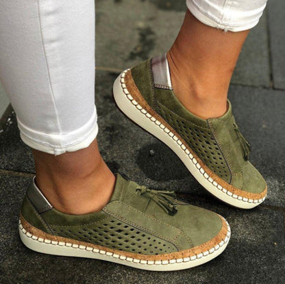 Gröna slip-on sneakers för dam – Bekväma och trendiga vardagsskor