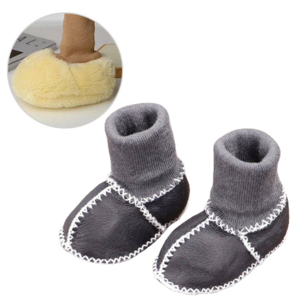 Mini Fashion Vinter­babyskor – Halkfria & Varmfodrade Tofflor för Små Barn | Mjuk Bomull & Ull 0–14 mån