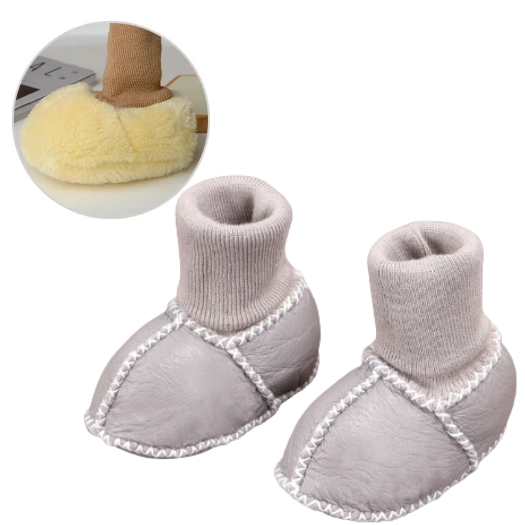 Mini Fashion Vinter­babyskor – Halkfria & Varmfodrade Tofflor för Små Barn | Mjuk Bomull & Ull 0–14 mån