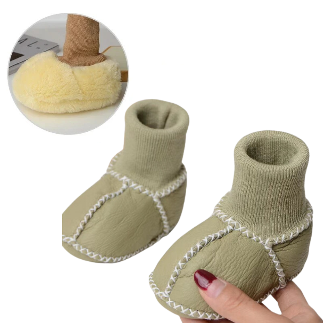 Mini Fashion Vinter­babyskor – Halkfria & Varmfodrade Tofflor för Små Barn | Mjuk Bomull & Ull 0–14 mån