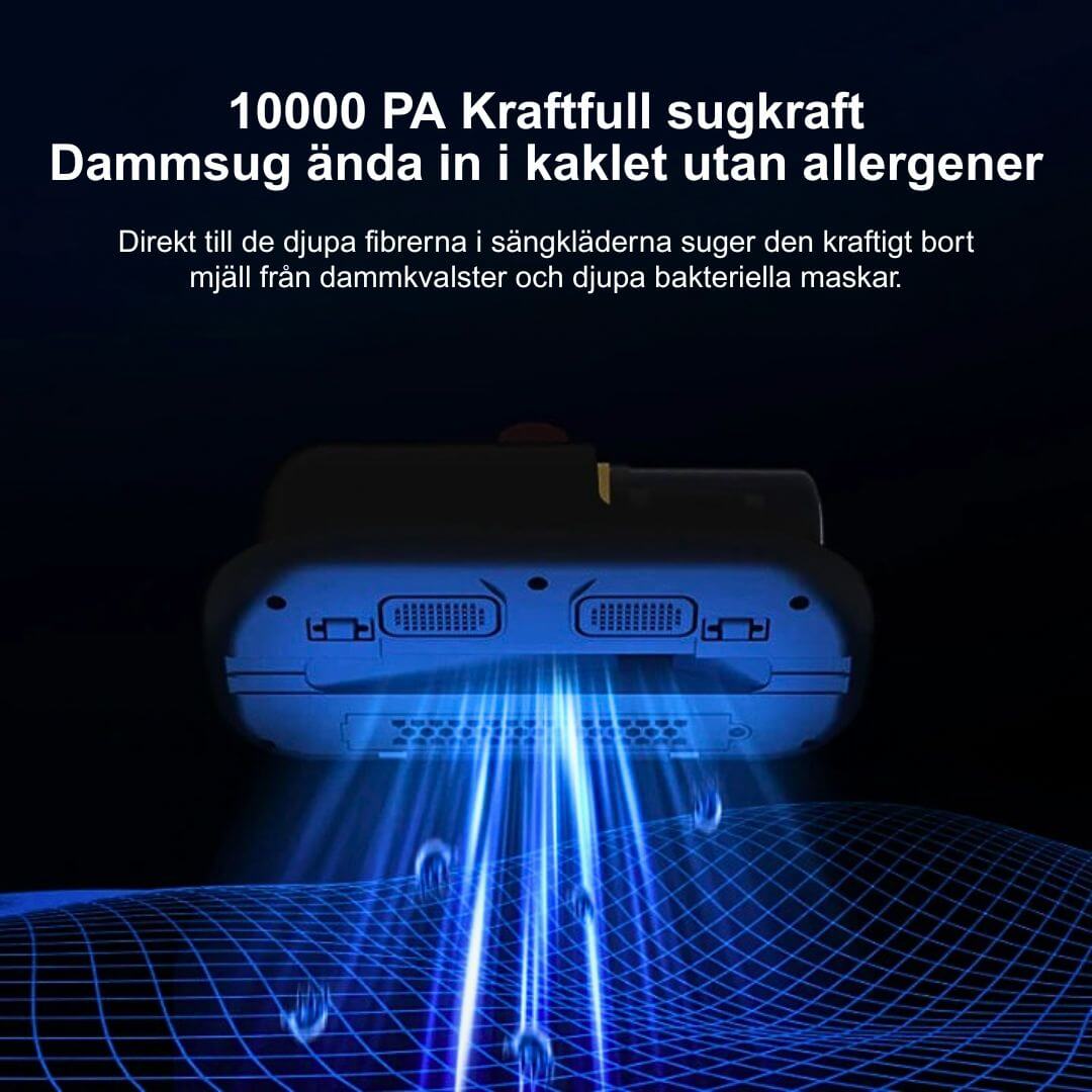 PureVac - 10kPa Sladdlös Handhållen Dammsugare för Madrass och Kvalster