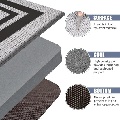 Halkfri och Absorberande Matta – Modern Design för Kök, Badrum och Entré