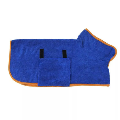 Absorberande Hundbadrock – Mjuk & Justerbar Torkrock för Hundar (XS–XL)