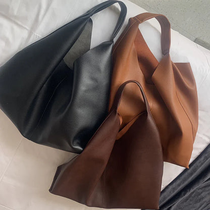 Lyxig Tote Bag i Mjukt Läder – Rymlig Axelväska med Innerfack & Dragkedja | Vardag & Resor