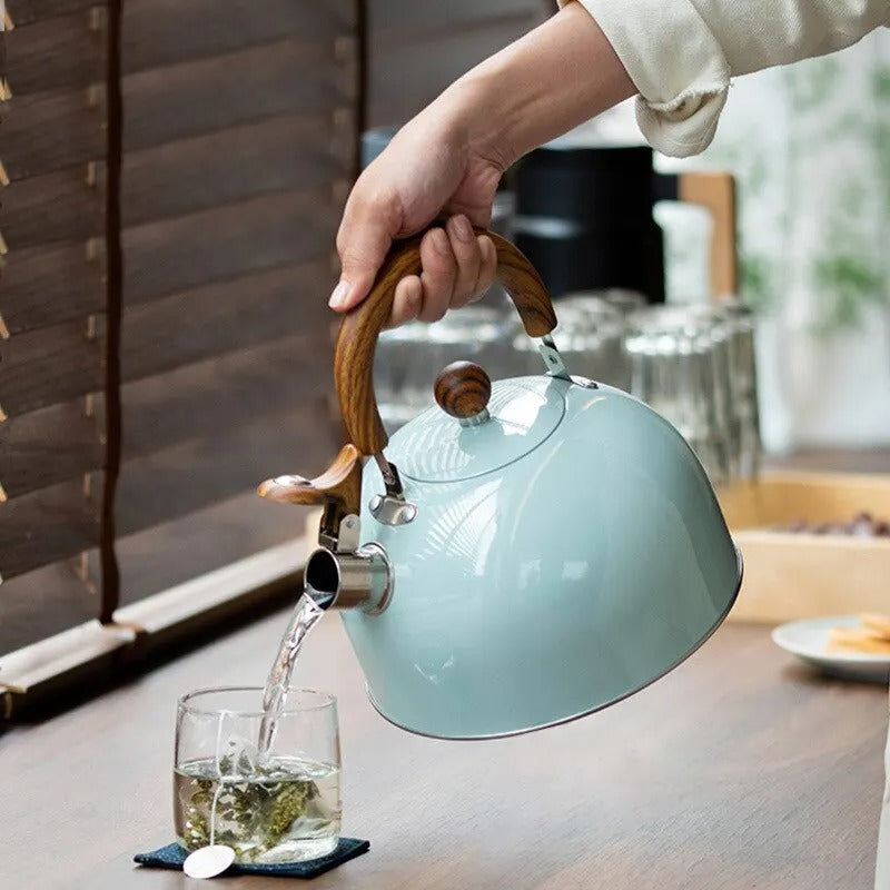 Rostfri vattenkokare med visselpipa – 2,5 L & 3 L, induktionsvänlig