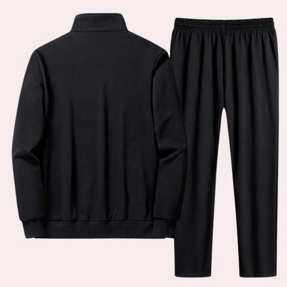 Träningsset för Herr – Andningsbart 2-delat Set med Dragkedja & Fickor | Komfort & Stil i S–6XL