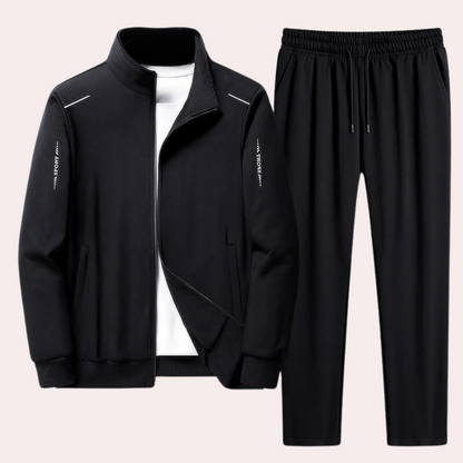 Träningsset för Herr – Andningsbart 2-delat Set med Dragkedja & Fickor | Komfort & Stil i S–6XL