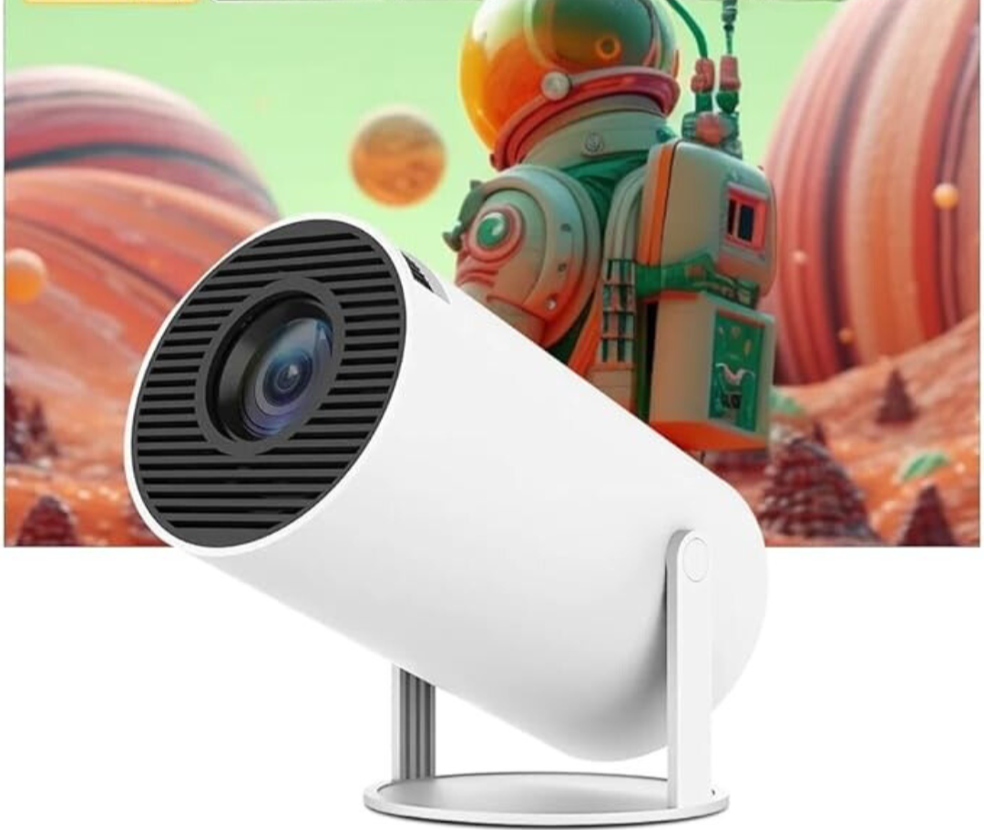 Portabel 4K HD Projektor för Hemmabio – Kompakt Design med Lång Batteritid