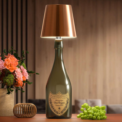 EcoGlow LED Flasklampa – Trådlös, Uppladdningsbar Designlampa med 3 Ljuseffekter