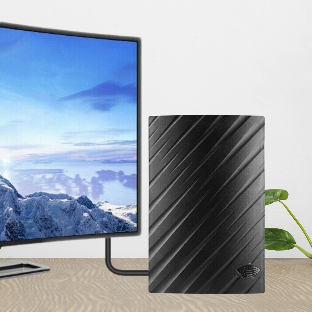 Långdistans HDTV Antenn för Inomhusbruk – 600 Miles Räckvidd, 4K/1080P-kompatibel med 5m Koaxialkabel