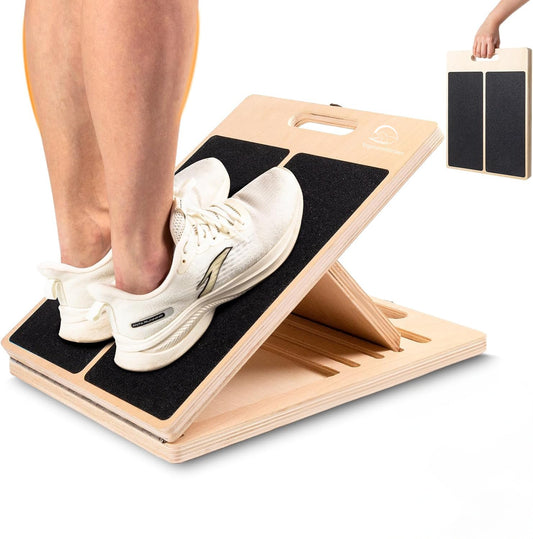 Stretch- och Rörlighetsbräda för Hälsporre, Knäsmärta & Benhinneinflammation – Justerbar, Rehabilitering & Smärtlindring – Tål upp till 110 kg