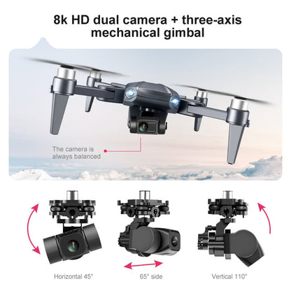 RG106 Pro 8K GPS-Drohne med Dubbelkamera och 3-Axlig Gimbal – Borstlös Motor, 28 Minuters Flygtid