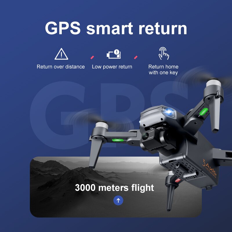 RG106 Pro 8K GPS-Drohne med Dubbelkamera och 3-Axlig Gimbal – Borstlös Motor, 28 Minuters Flygtid
