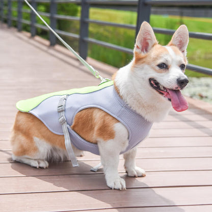 Kylväst för Hund – Reflekterande och Justerbar Hundsele med Trelagers Kylsystem för Sommardagar