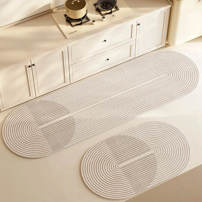 Halkfri och Absorberande Matta – Modern Design för Kök, Badrum och Entré