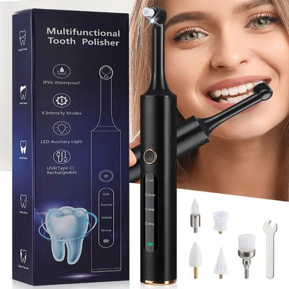 SmilePro 5-i-1 Trådlös Tandpolerare & Tandstensborttagare – Professionell Tandrengöring med Justerbar Hastighet & USB-Laddning