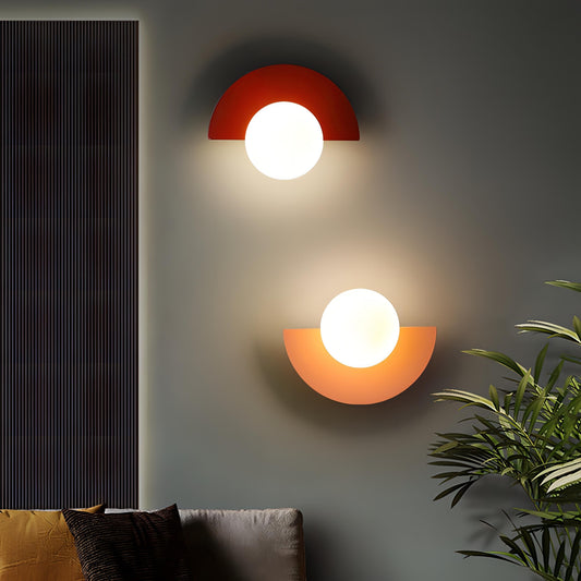 Nordisk halvcirkelformad vägglampa i 6 eleganta färger – 5 W touch-LED