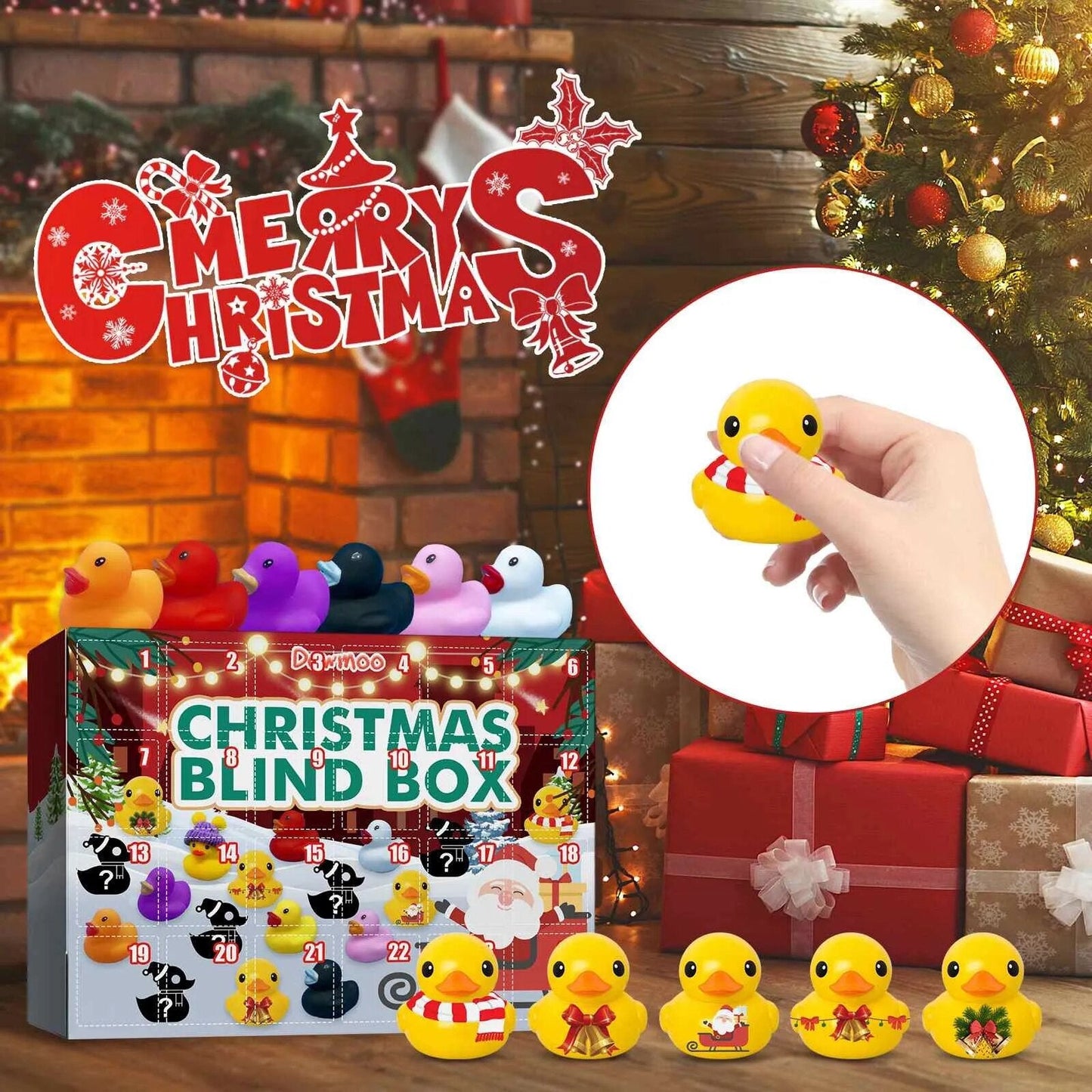 Julkalender 2024 med Gummiankor – 24 Söta Överraskningar för Barn | Adventskalender med Jultema