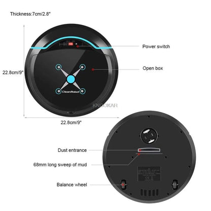 Automatisk Robotdammsugare med 3-i-1 Funktion – Sopar, Dammsuger & Moppar med Smart Navigering