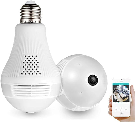 360° Ljuskamera med WiFi & Nattseende – Smart Övervakning för Hemmet