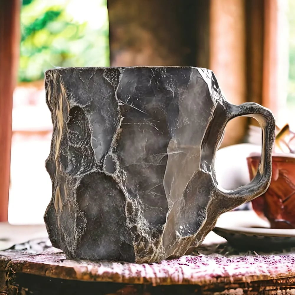 Kaffekoppar i mineralkristall