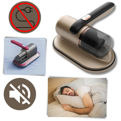 Sladdlös UV-C Dammsugare för Kvalster och Allergener – 10000Pa Sugkraft, Vibrationsrengöring & Snabbladdning via Type-C