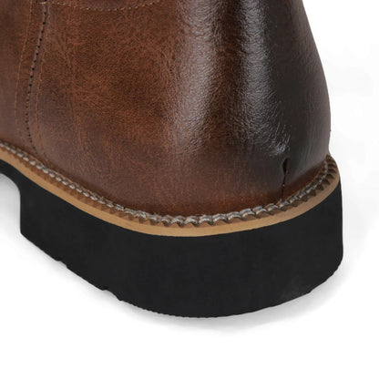 Klassiska cowboyboots för män – Handgjorda bruna läderstövlar med westernbrodyr