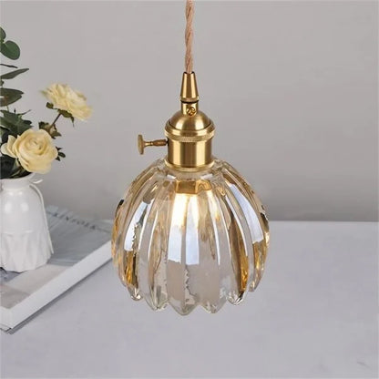 Japansk Retro Glasblomma Hänglampa – Tidlös Harmoni i Varje Rum
