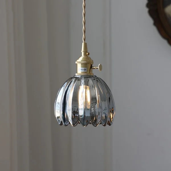 Japansk Retro Glasblomma Hänglampa – Tidlös Harmoni i Varje Rum