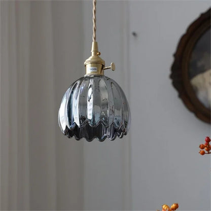 Japansk Retro Glasblomma Hänglampa – Tidlös Harmoni i Varje Rum