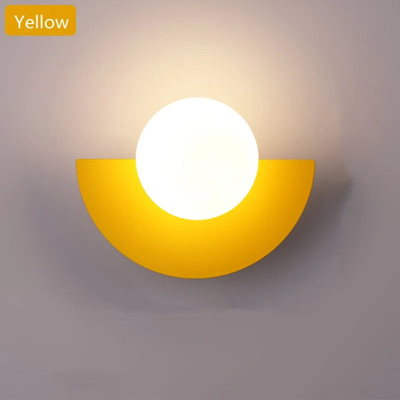 Nordisk halvcirkelformad vägglampa i 6 eleganta färger – 5 W touch-LED