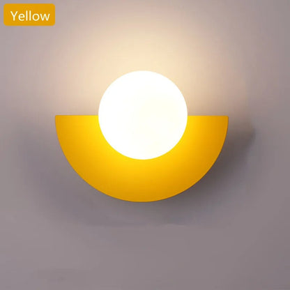 Nordisk halvcirkelformad vägglampa i 6 eleganta färger – 5 W touch-LED