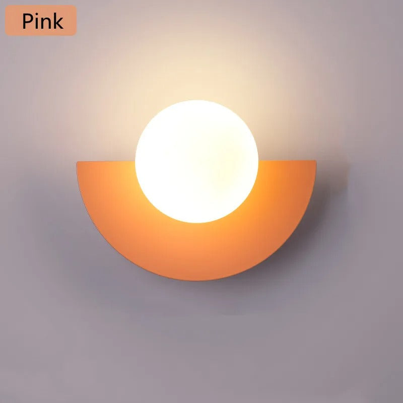 Nordisk halvcirkelformad vägglampa i 6 eleganta färger – 5 W touch-LED