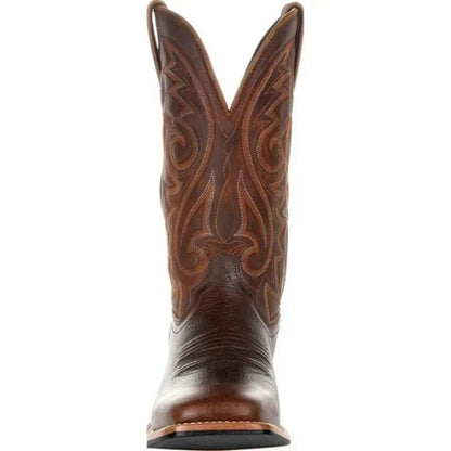 Klassiska cowboyboots för män – Handgjorda bruna läderstövlar med westernbrodyr